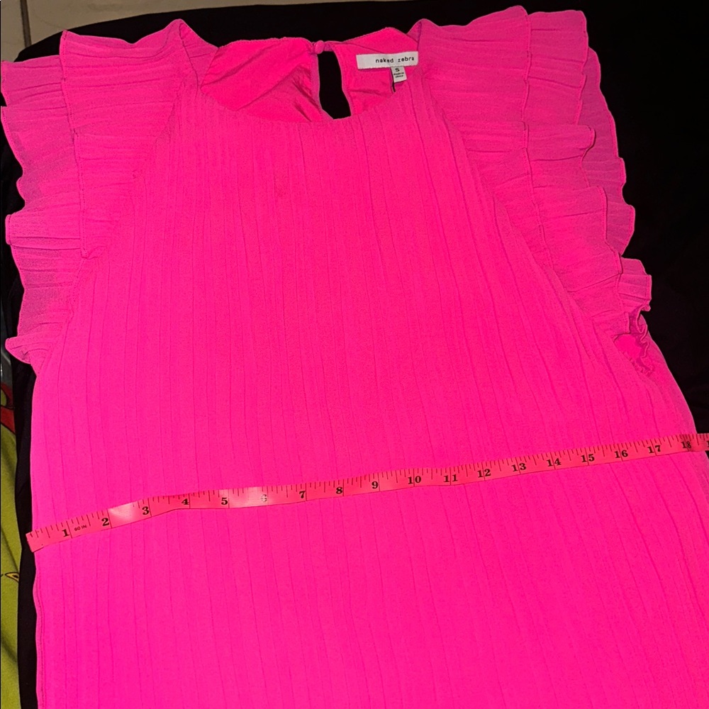 NAK Fuchsia Ruffle Sleeve Dress - Picture 5 of 5
